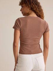 Campbell Stripe Crop Tee
