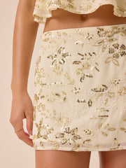 Deana Embellished Mini Skirt
