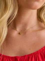 18K Gold Glitz Clover Necklace
