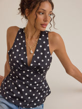 Brianna Dot Satin Tank