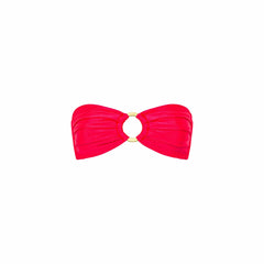 Strapless Bandeau Bikini Top - Cherry Crush