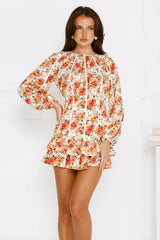 Time To Bloom Long Sleeve Mini Dress Floral