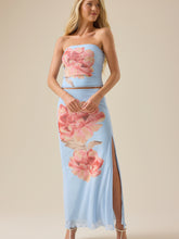 Emelia Floral Mesh Midi Skirt