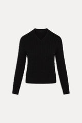 Prince Cable Knit Sweater - Black