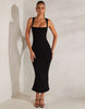 Oh Polly Modal Square Neck Maxi Dress In Black