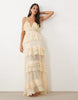 True Decadence Ruffle Tiered Maxi Dress In Butter Yellow