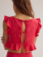 Lunella Tie Back Crop Top