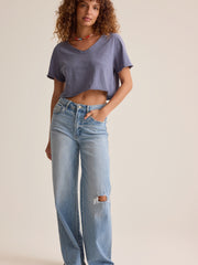 Vera Cropped Lace Tee