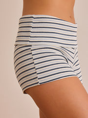 Hamptons Stripe Fold Over Shorts