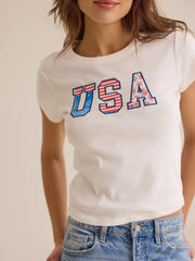 USA Patchwork Baby Tee