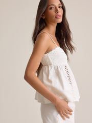 Avery Crochet Babydoll Tank