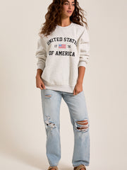 Embroidered United States Sweatshirt