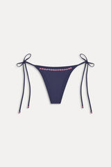 Mackenzie Cheeky String Bikini Bottom - Midnight Bloom