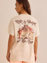 Life is Better Off the Map Oversized Tee
