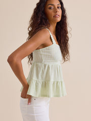 Adrianna Striped Babydoll Tank