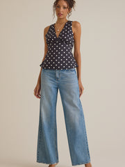 Brianna Dot Satin Tank