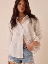Palmer Stripe Button Up Top