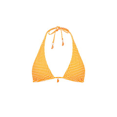 Classic Tie Halter Bikini Top - Orange Cream
