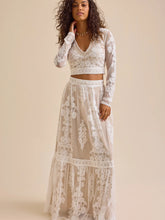 Arissa Floral Embroidered Maxi Skirt