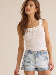 Carrie Patch Denim Shorts
