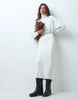 Supersoft Drape Batwing Midi Dress In Ivory