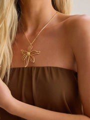 Open Floral Statement Necklace
