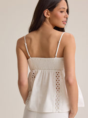 Avery Crochet Babydoll Tank
