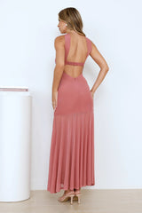 Serene Sway Strapless Maxi Dress Rose