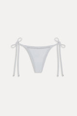 Mackenzie Beaded Cheeky Bikini Bottom - Optic White