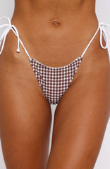 Beach Days Bottoms Choc Gingham