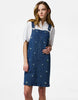 Pieces Spencer Dress In Medium Blue Denim