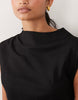 High Neck Mini Dress In Black
