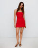 Bershka Mini Halter Neck Dress In Red