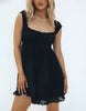 Princess Polly Carlita Cotton Shirred Detail Broderie Mini Dress In Black
