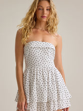 Eliza Strapless Fold Over Polka Dot Romper