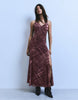 Bershka Long Tulle Strappy Dress In Black