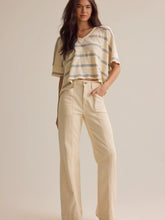 Dylan Striped V-Neck Top