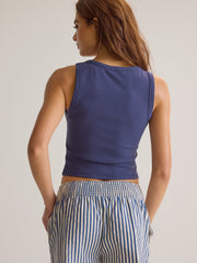 Amara Button Up Ribbed Tank