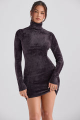 charcoal chenille mini dress - sale