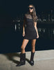Bershka Lace Mini Dress In Black