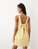 Shift Mini Dress With Bow Back Detail In Yellow