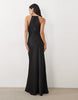 True Decadence Pleated Halterneck Midaxi Dress In Black