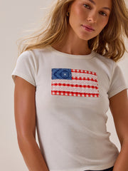USA Flag Baby Tee