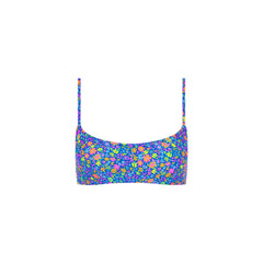 Invisible Underwire Crop Bikini Top - Electric Bloom