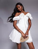 House Of Cb Jaide Cotton Off Shoulder Corset Mini Dress In White