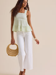 Adrianna Striped Babydoll Tank