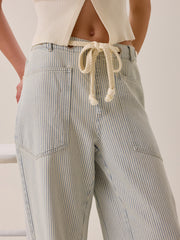 Laine Striped Barrel Jeans