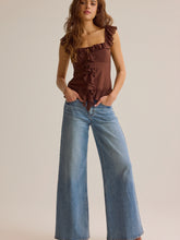 Jianna Ruffle Tie Front Top