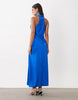 Cowl Halter Midaxi Dress In Cobalt Blue