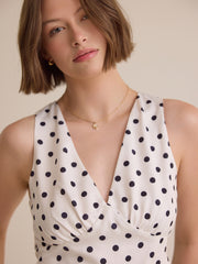 Brianna Dot Satin Tank